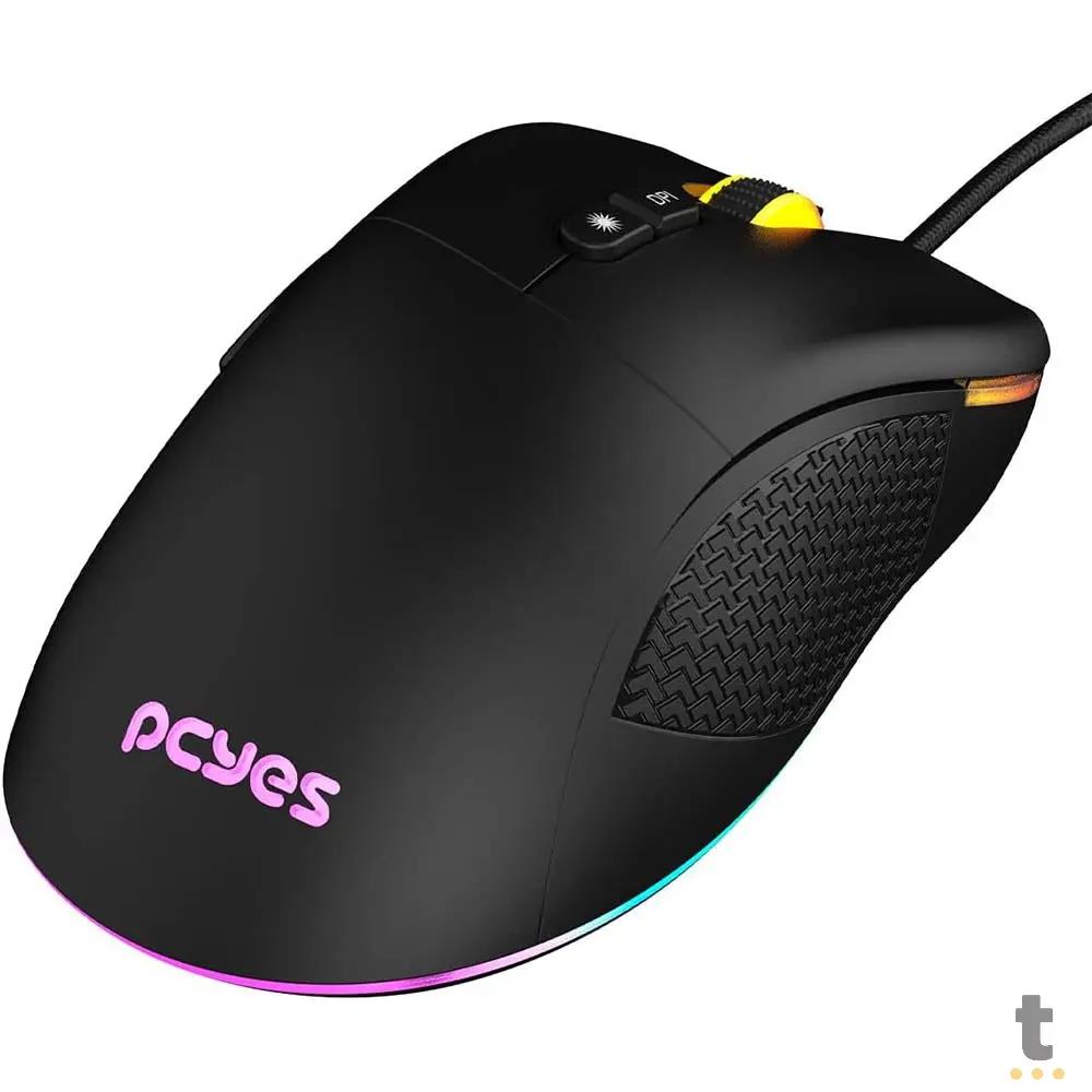 Mouse Gamer PCYes Gaius 6 Botoes 12400dpi RGB Preto - PMGGBV Truedata