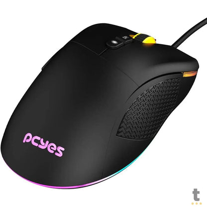 Mouse Gamer PCYes Gaius 6 Botoes 12400dpi RGB Preto - PMGGBV Truedata