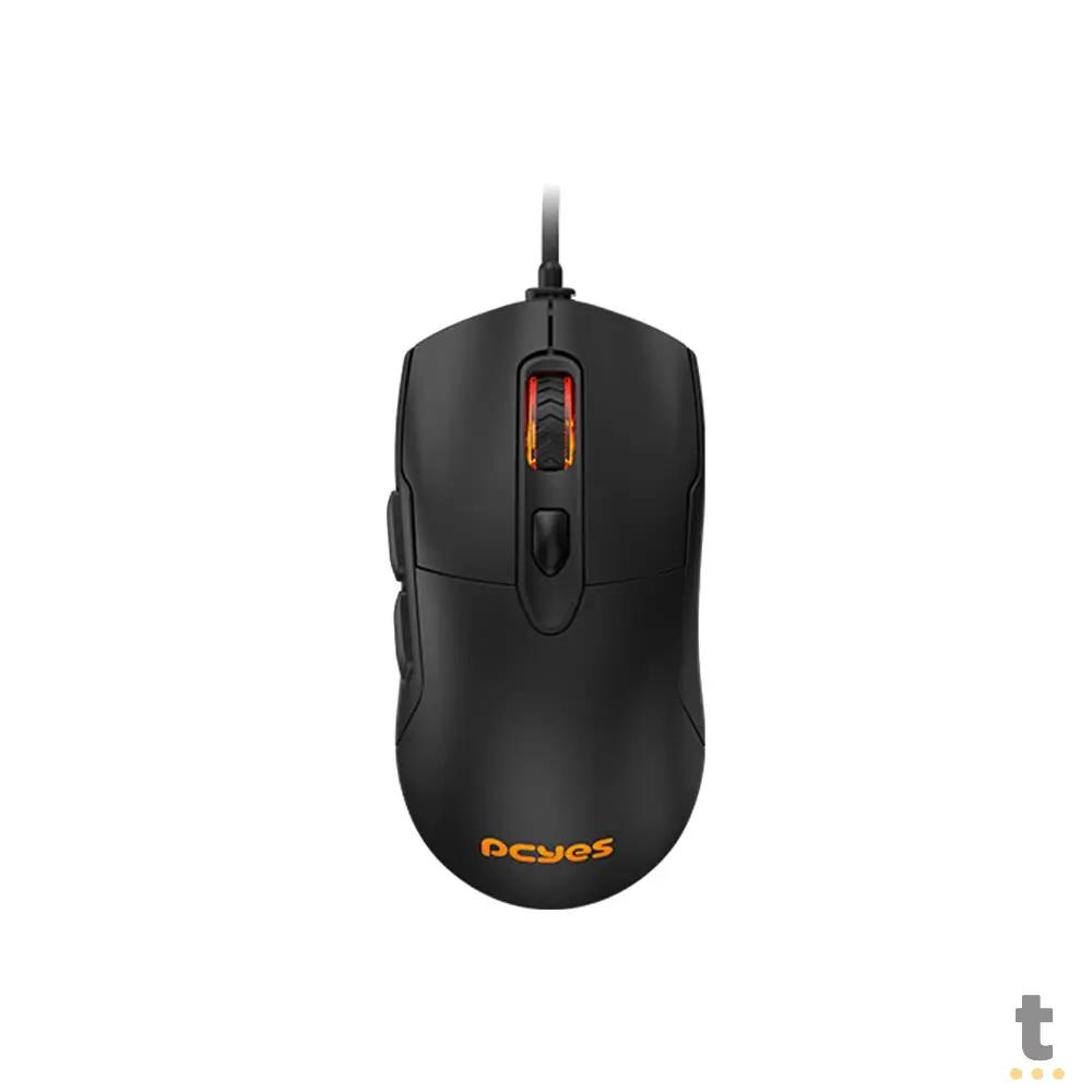Mouse Gamer PCYes Malus Black Vulcan 6 Botões 12400dpi RGB - PMGHBV Truedata