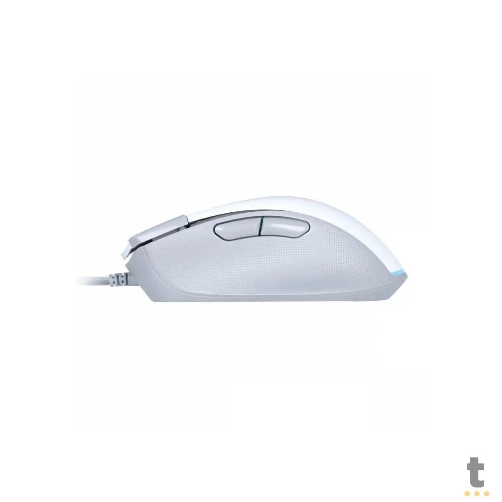 Mouse Gamer PCYes Zyron 7 Botoes 12800dpi RGB Branco - PMGZRGBW Truedata