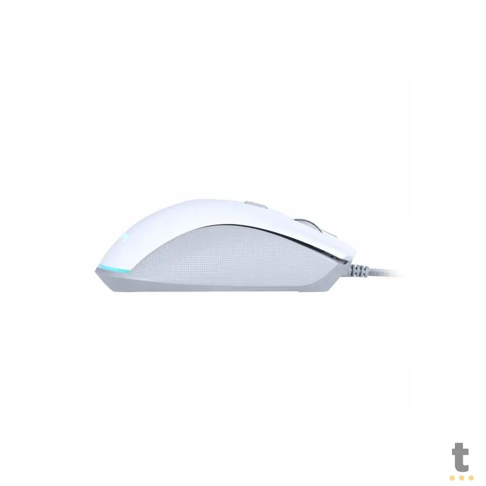 Mouse Gamer PCYes Zyron 7 Botoes 12800dpi RGB Branco - PMGZRGBW Truedata