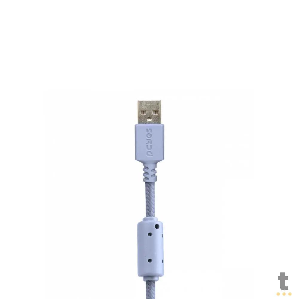 Mouse Gamer PCYes Zyron 7 Botoes 12800dpi RGB Branco - PMGZRGBW Truedata