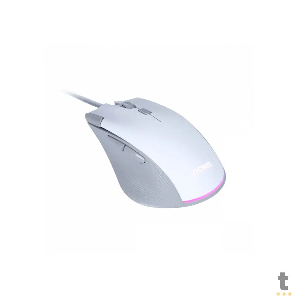 Mouse Gamer PCYes Zyron 7 Botoes 12800dpi RGB Branco - PMGZRGBW Truedata