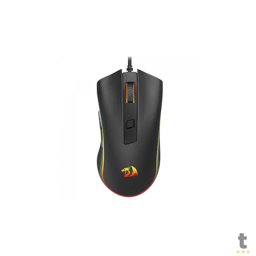 Mouse Gamer Redragon Cobra Cypher Lite 128000dpi 6 Botões Preto RGB - M611-RGB Truedata