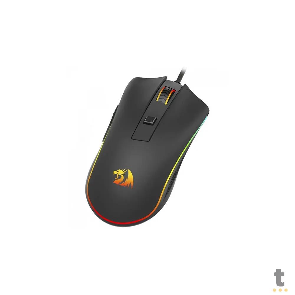 Mouse Gamer Redragon Cobra Cypher Lite 128000dpi 6 Botões Preto RGB - M611-RGB Truedata