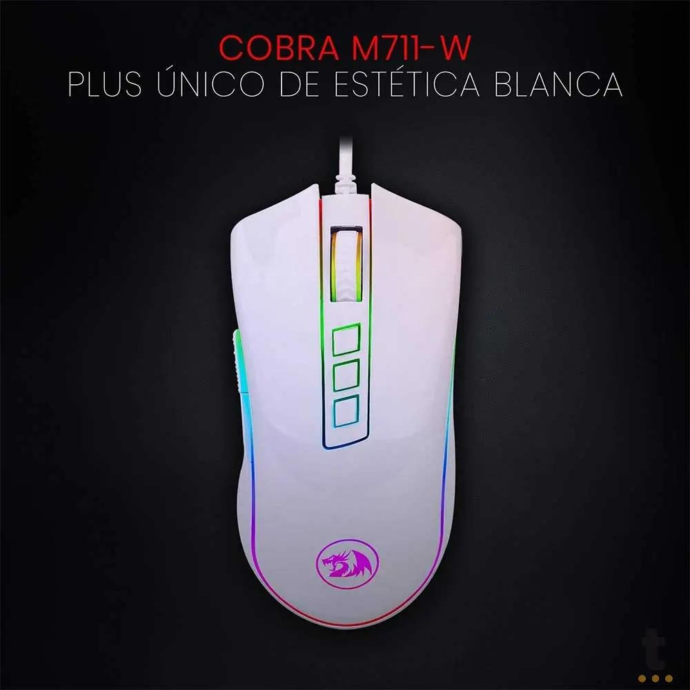 Mouse Gamer Redragon Cobra Lunar Branco RGB - M711W Truedata