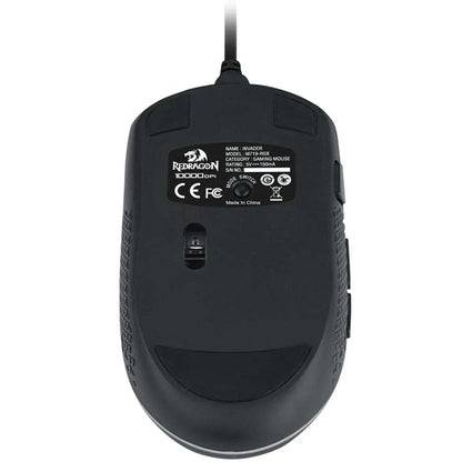 Mouse Gamer Redragon Invader 7 Botões 10000dpi Preto RGB - M719-RGB Truedata