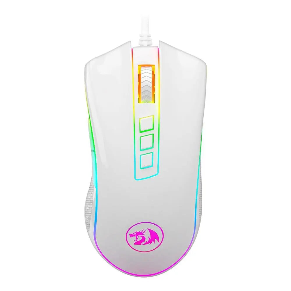 Mouse Gamer Redragon King Cobra Lunar Branco RGB - M711W-FPS Truedata