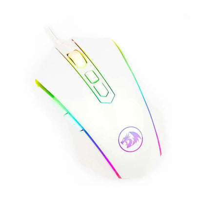 Mouse Gamer Redragon Memealion Lunar White RGB - M710W-RGB Truedata