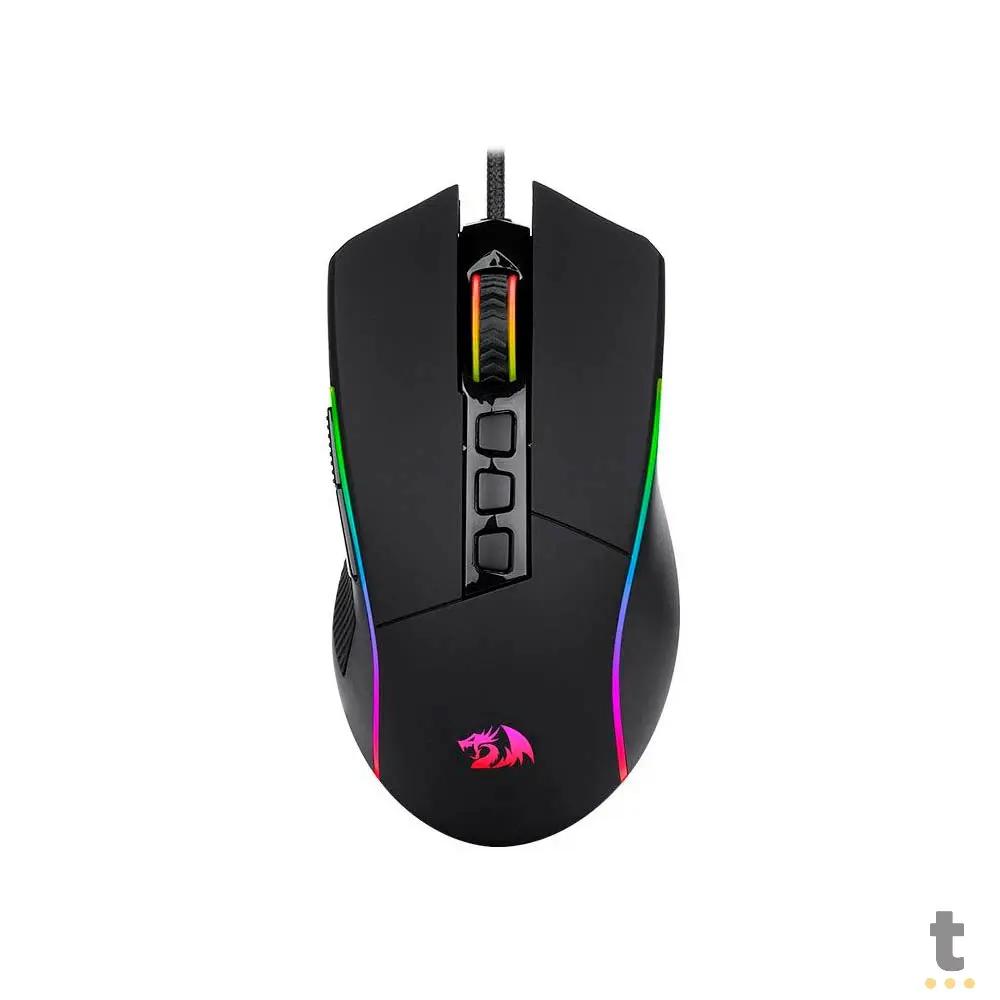 Mouse Gamer Redragon Plank 16000 dpi 9 Botões Preto RGB - M812-RGB Truedata