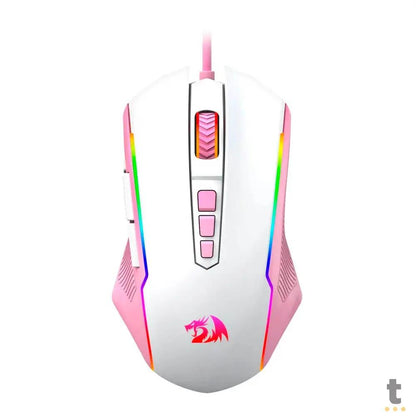 Mouse Gamer Redragon Ranger 9 Botões 12400dpi Branco/ Rosa RGB - M910WP-RGB Truedata