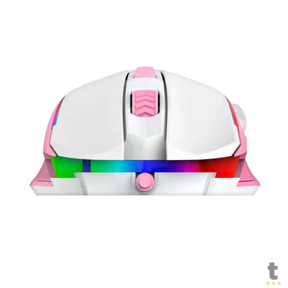 Mouse Gamer Redragon Ranger 9 Botões 12400dpi Branco/ Rosa RGB - M910WP-RGB Truedata