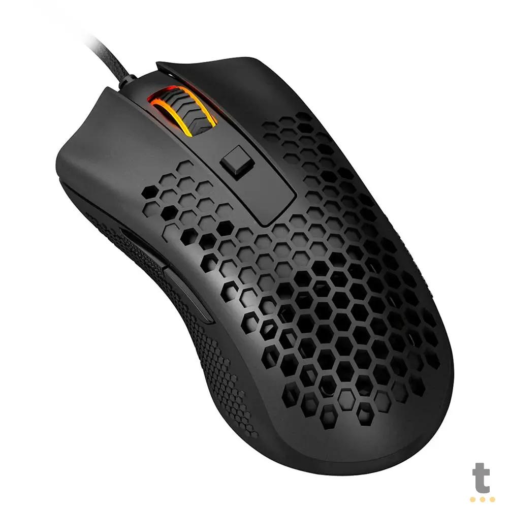 Mouse Gamer Redragon Storm Basic 12400 dpi 6 Botões Preto RGB - M808-N Truedata