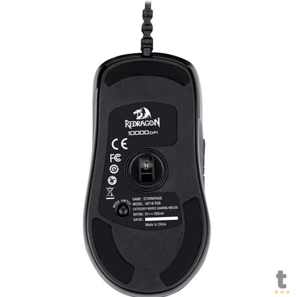 Mouse Gamer Redragon Stormrage 7 Botões 10000dpi Preto RGB - M718-RGB Truedata