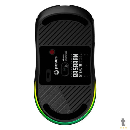 Mouse Gamer Sem Fio PCYes Basaran Black Vulcan 6 Botões 10000dpi RGB Preto - PMGBRSTBV Truedata