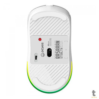 Mouse Gamer Sem Fio PCYes Basaran White Ghost 6 Botões 10000dpi RGB Branco - PMGBRSTWG Truedata
