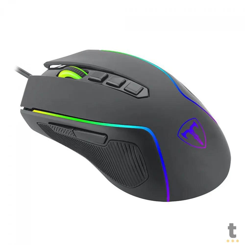 Mouse Gamer T-Dagger Darkangel 8 Botões Programáveis Preto RGB - T-TGM209 Truedata