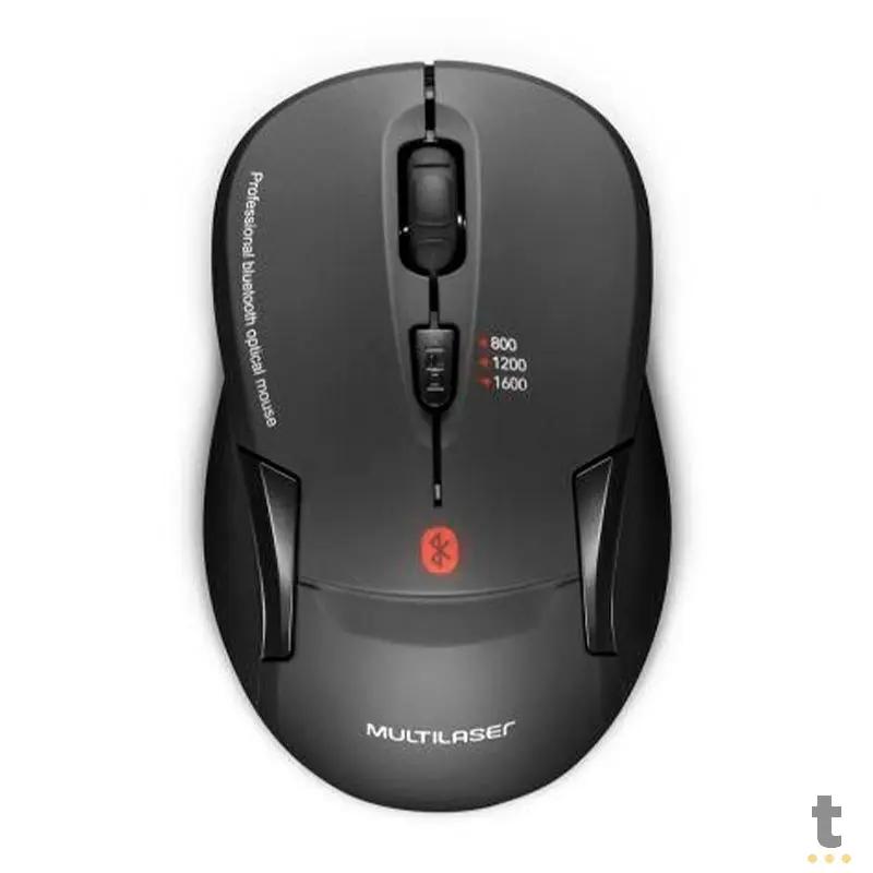 Mouse Sem Fio Bluetooth 3.0 Multilaser 1600dpi Preto - Mo254 Truedata