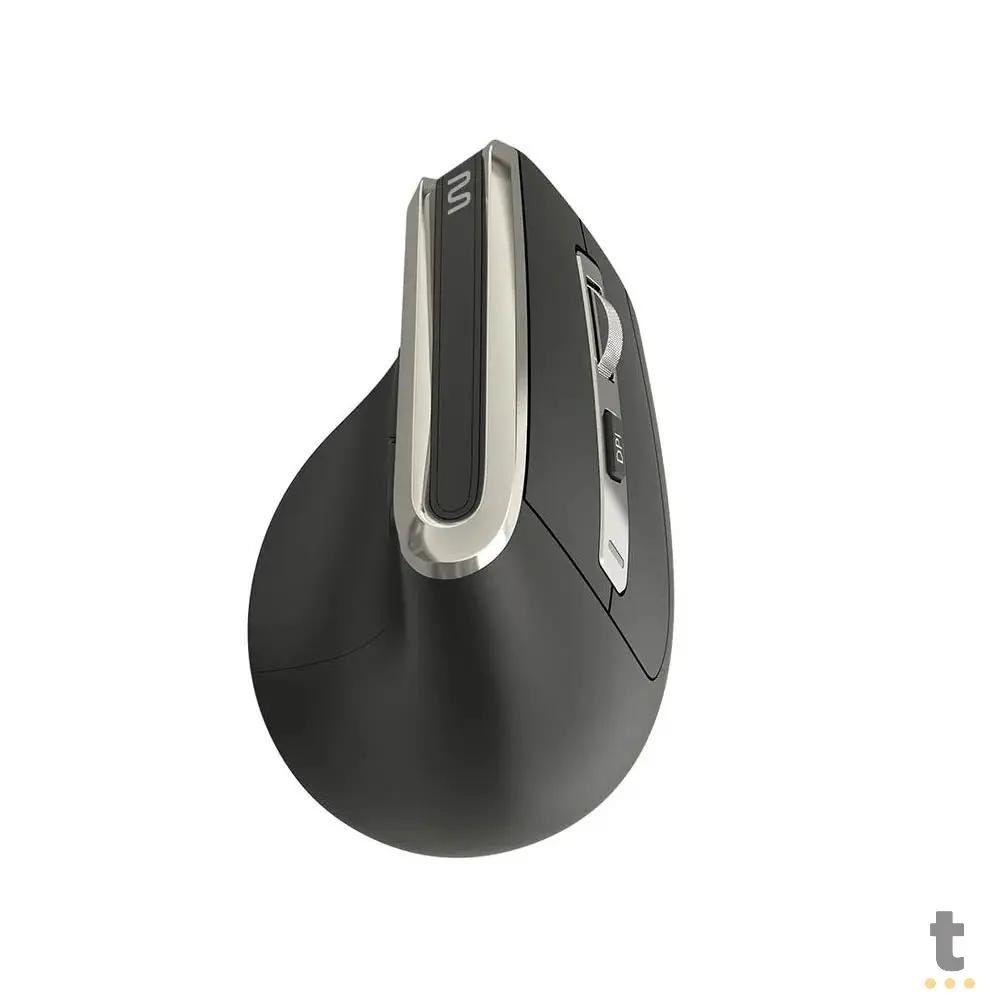 Mouse Sem Fio Ergonomico Multi 3200Dpi Ajustável 6 Botões Preto - MO382 Truedata