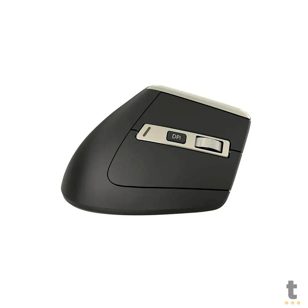 Mouse Sem Fio Ergonomico Multi 3200Dpi Ajustável 6 Botões Preto - MO382 Truedata