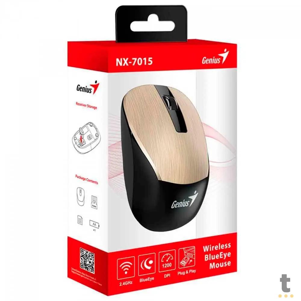 Mouse Sem Fio Genius NX-7015 1200Dpi Dourado - 31030019414 Truedata