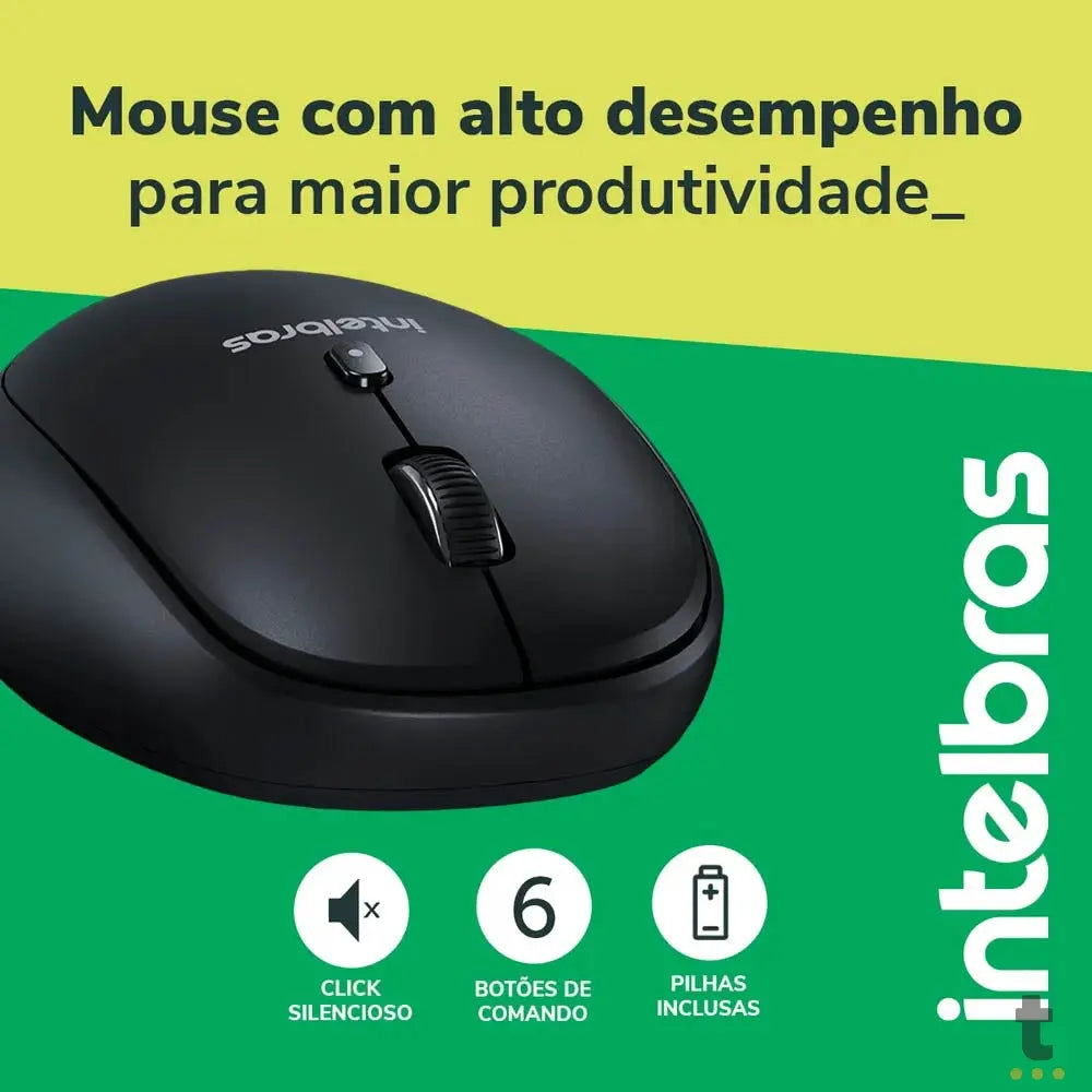 Mouse Sem Fio Intelbras MSI200 Preto - 4290024 Truedata