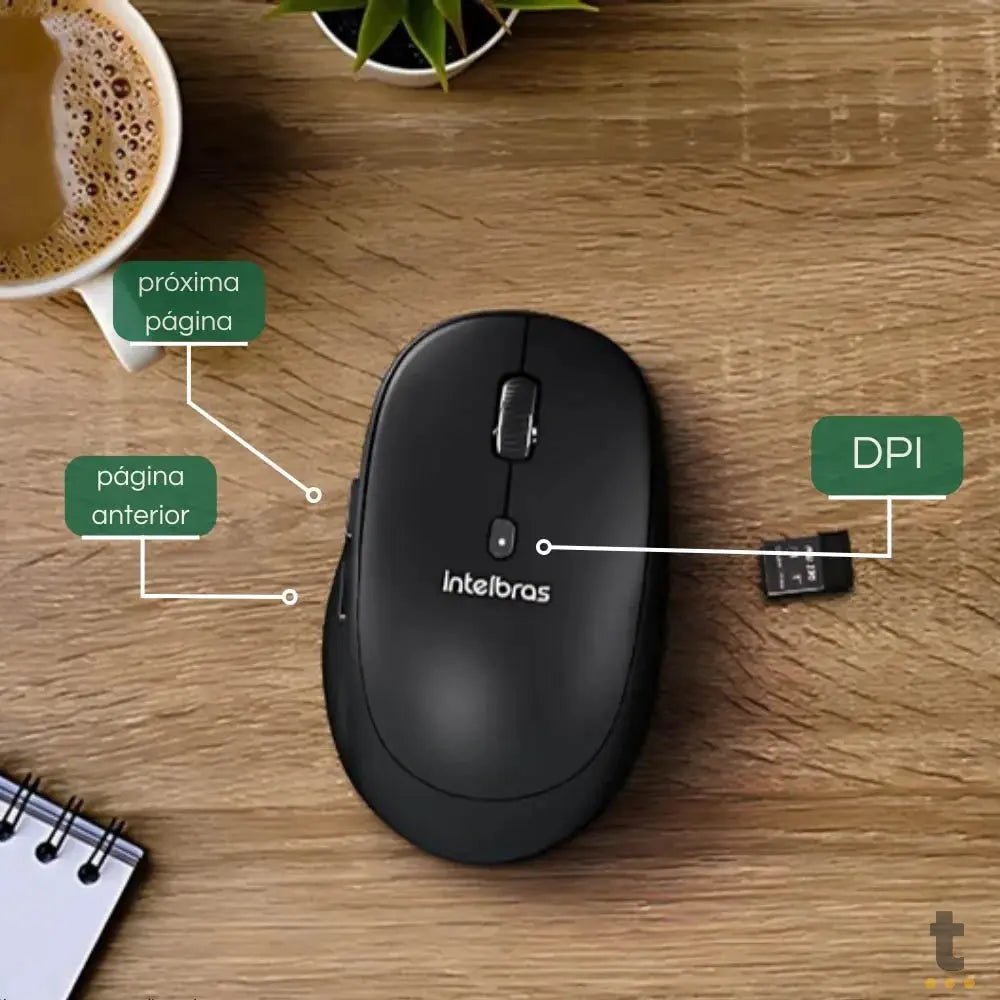Mouse Sem Fio Intelbras MSI200 Preto - 4290024 Truedata