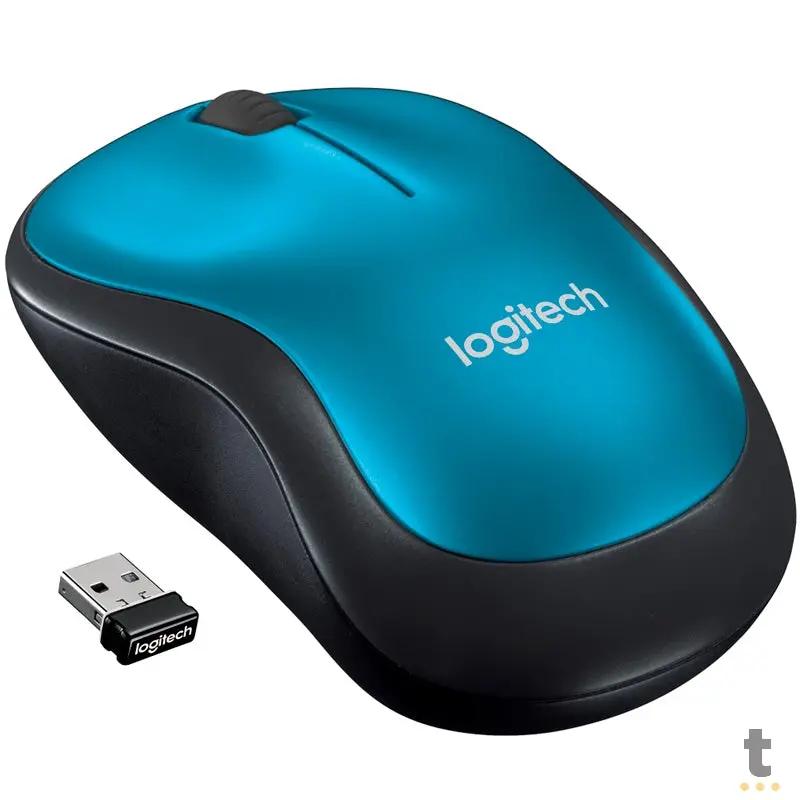 Mouse Sem Fio Logitech M185 Azul 910-003636 Truedata