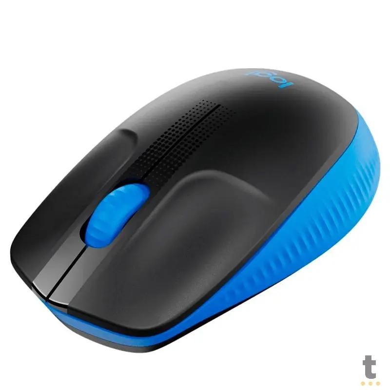 Mouse Sem Fio Logitech M190 Azul / Preto - 910-005903 Truedata