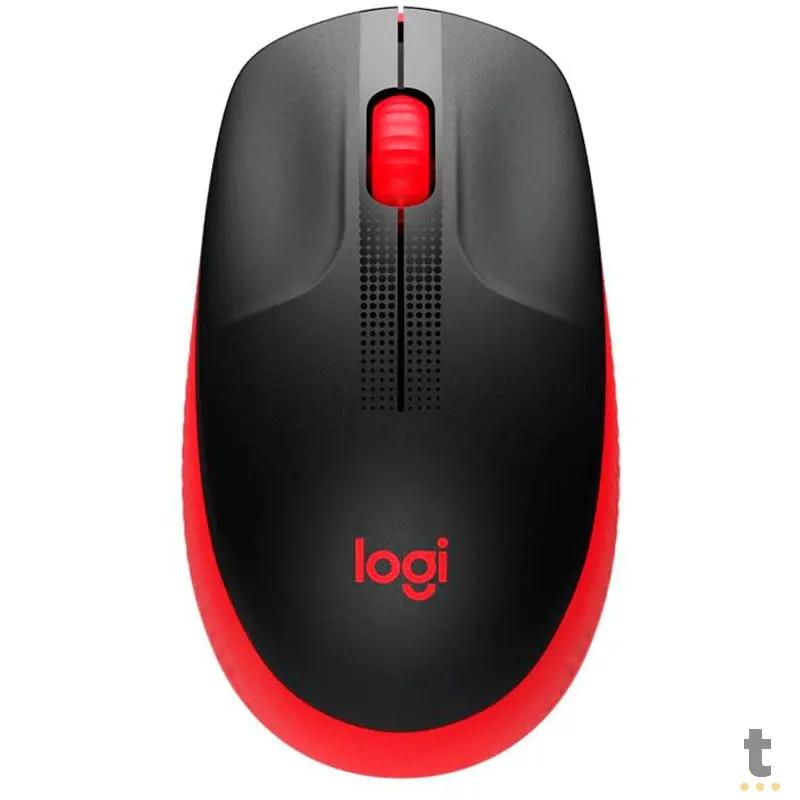 Mouse Sem Fio Logitech M190 Vermelho / Preto - 910-005904 Truedata