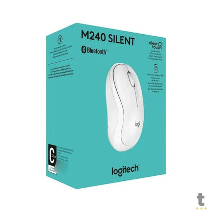 Mouse Sem Fio Logitech M240 Bluetooth Silent Branco - 910-007116 Truedata