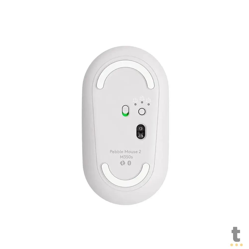 Mouse Sem Fio Logitech M350s Silent Bluetooth Branco - 910-007047 Truedata