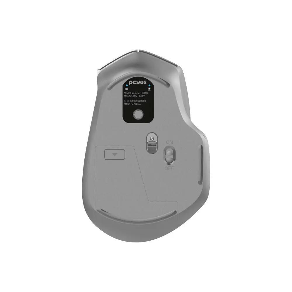 Mouse Sem Fio Multi Device (Wireless / Bluetooth) PCYes Dash Silent Click 1500Dpi Cinza - PMDWMDSCG Truedata