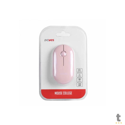 Mouse Sem Fio PCYes College Silent Click 1600Dpi Rosa - PMCWMDSCP Truedata