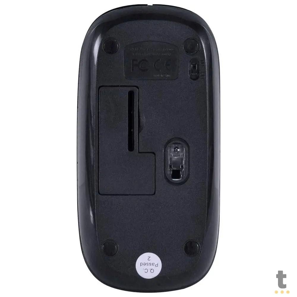 Mouse Sem Fio Wireless Dynamik Flat Vinik Preto 2.4Ghz 1200dpi Usb - DM100 Truedata