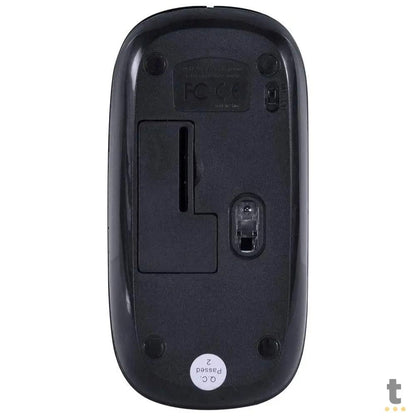 Mouse Sem Fio Wireless Dynamik Flat Vinik Preto 2.4Ghz 1200dpi Usb - DM100 Truedata
