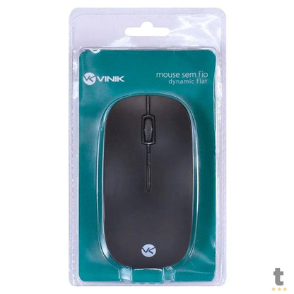 Mouse Sem Fio Wireless Dynamik Flat Vinik Preto 2.4Ghz 1200dpi Usb - DM100 Truedata