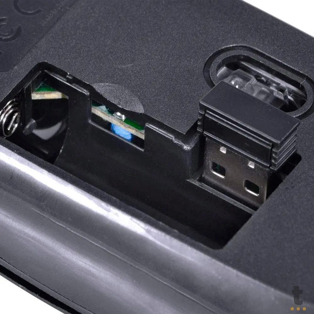 Mouse Sem Fio Wireless Dynamik Flat Vinik Preto 2.4Ghz 1200dpi Usb - DM100 Truedata