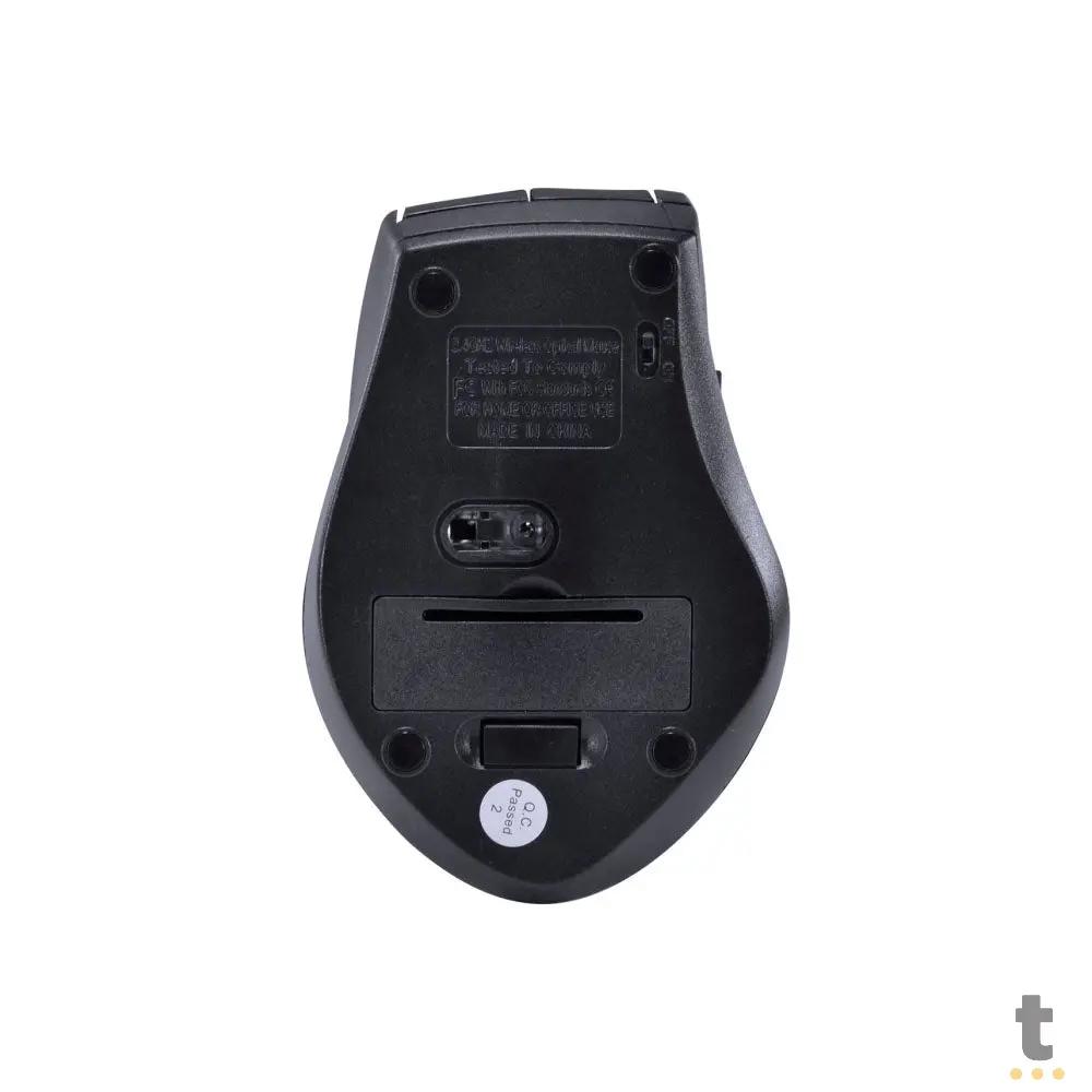 Mouse Sem Fio Wireless Ergo Vinik Preto 2.4Ghz 1200dpi Usb - DM110 Truedata