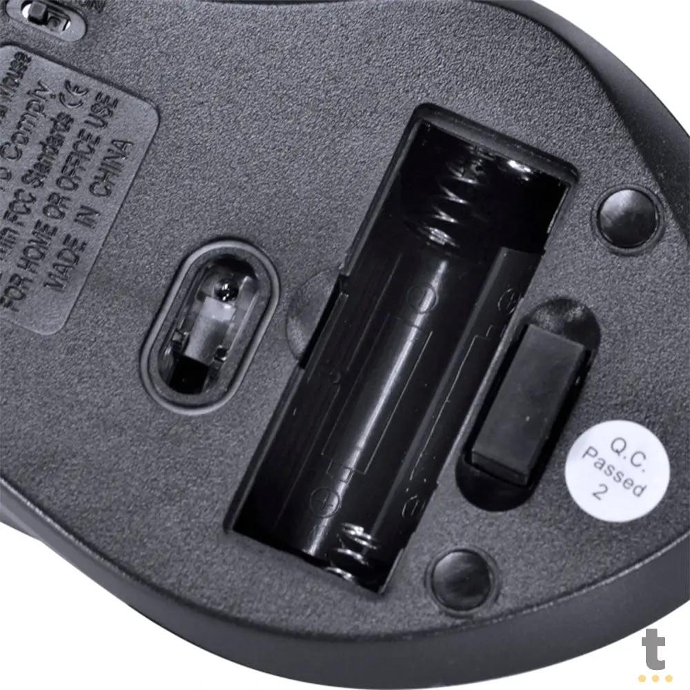 Mouse Sem Fio Wireless Ergo Vinik Preto 2.4Ghz 1200dpi Usb - DM110 Truedata