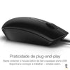Mouse Usb Com Fio Preto Dell 1000 Dpi - MS116 Truedata
