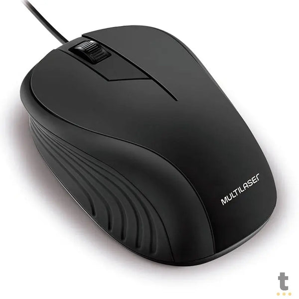 Mouse Usb Emborrachado Preto Multilaser Mo222