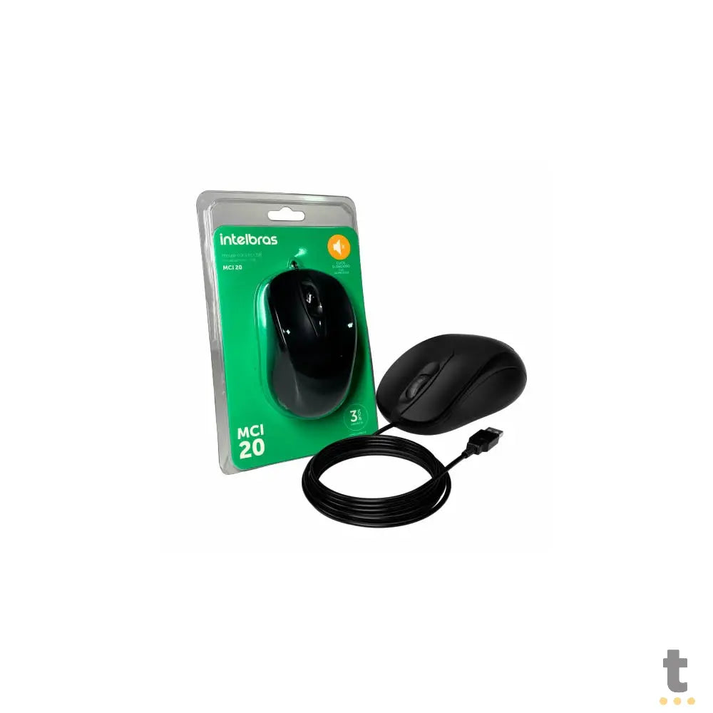 Mouse Usb Intelbras Mci20 Preto - 4291101 Truedata