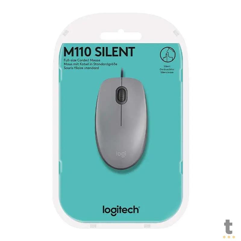 Mouse Usb Logitech M110 Silencioso Cinza - 910-005494 Truedata