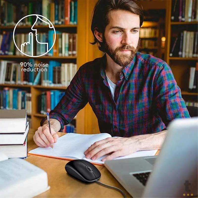 Mouse Usb Logitech M110 Silencioso Cinza - 910-005494 Truedata