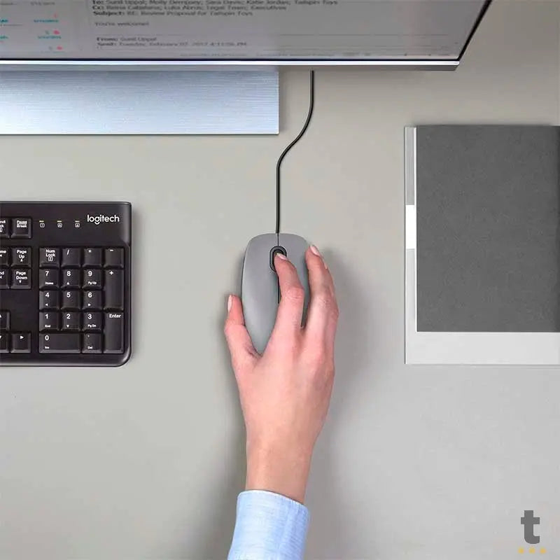 Mouse Usb Logitech M110 Silencioso Cinza - 910-005494 Truedata