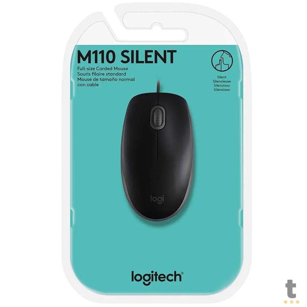 Mouse Usb Logitech M110 Silencioso Preto - 910-005493 Truedata