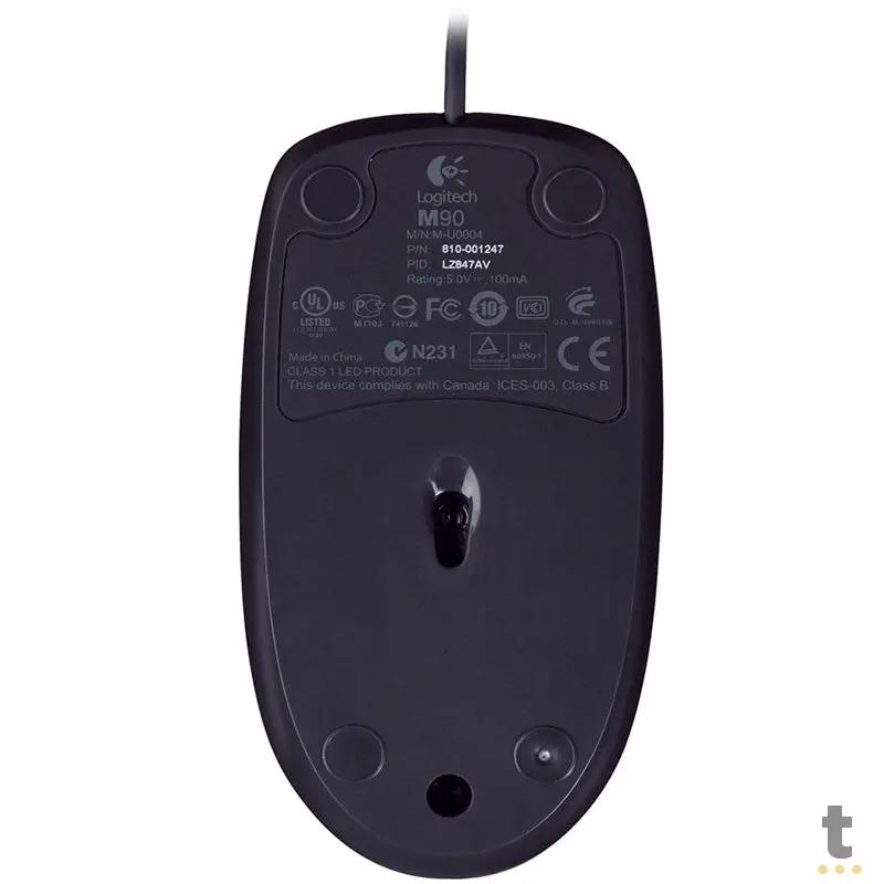 Mouse Usb Logitech M90 Preto Piano 910-004053 Truedata