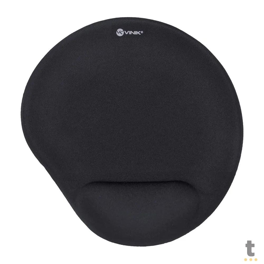 Mousepad Com Apoio De Pulso Em Gel Vinik Preto - MPG-10P Truedata