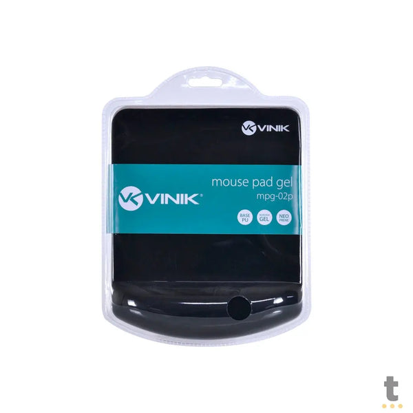 Mousepad Com Apoio De Pulso Quadrado Em Gel Vinik Preto - MPG-02P